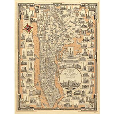 Fine Art Prints Chase 1939 Pictorial Map NY Manhattan Bronx Large Wall Art Print Canvas Premium Mural Fine Art Prints Chase 1939 Pictorial Map NY Manhattan Bronx Large Wall Art Print Canvas Premium Mural