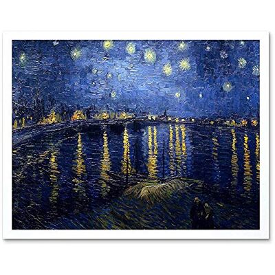 Wee Blue Coo Vincent Van Gogh Starry Night 1888 Old Master Painting Art Print Framed Poster Wall Decor 12X16 Inch Wee Blue Coo Vincent Van Gogh Starry Night 1888 Old Master Painting Art Print Framed Poster Wall Decor 12X16 Inch