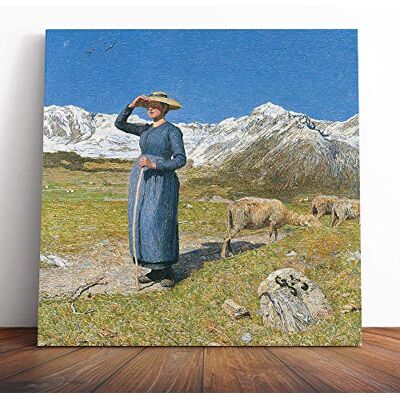 Big Box Art Canvas Print Wall Art Giovanni Segantini High Noon in The Alps 2 Mounted & Stretched Box Frame Picture Home Decor for Kitchen, Living Room, Bedroom, Hallway, Muli-Colour, 14x14 Inch Big Box Art Canvas Print Wall Art Giovanni Segantini High Noon in The Alps 2 Mounted & Stretched Box Frame Picture Home Decor for Kitchen, Living Room, Bedroom, Hallway, Muli-Colour, 14x14 Inch