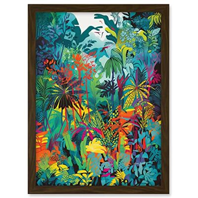Artery8 Rainforest Landscape Vibrant Multicoloured Nature Artwork Framed A3 Wall Art Print Artery8 Rainforest Landscape Vibrant Multicoloured Nature Artwork Framed A3 Wall Art Print