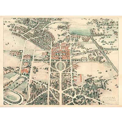 Artery8 Map Farmer 1934 Stanford University Birds Eye Unframed Wall Art Print Poster Home Decor Premium Artery8 Map Farmer 1934 Stanford University Birds Eye Unframed Wall Art Print Poster Home Decor Premium