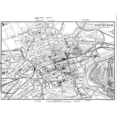 Artery8 Map 1888 Edinburgh City Scotland Plan Chart Large XL Wall Art Canvas Print Artery8 Map 1888 Edinburgh City Scotland Plan Chart Large XL Wall Art Canvas Print