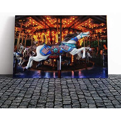 Big Box Art Carousel Fairground Horse (1) Canvas Print Gallery Wrapped 30mm Frame Wall Art 30x20 inches Ready to Hang Modern Animals Picture Living Room Bedroom Lounge Office Big Box Art Carousel Fairground Horse (1) Canvas Print Gallery Wrapped 30mm Frame Wall Art 30x20 inches Ready to Hang Modern Animals Picture Living Room Bedroom Lounge Office