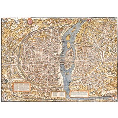 Fine Art Prints Map Hoyau Truschet 1550 Paris City France 1980 Replica Premium Wall Art Canvas Print 18X24 Inch Fine Art Prints Map Hoyau Truschet 1550 Paris City France 1980 Replica Premium Wall Art Canvas Print 18X24 Inch