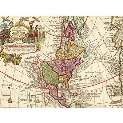 Fine Art Prints Seutter 18th Century Pictorial Map North America Art Print Canvas Premium Wall Decor Poster Mural Fine Art Prints Seutter 18th Century Pictorial Map North America Art Print Canvas Premium Wall Decor Poster Mural