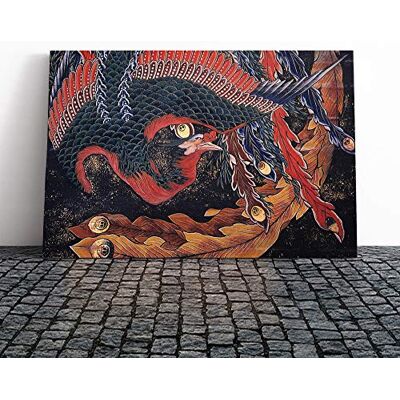 Big Box Art Canvas Print Wall Hokusai Phoenix Katsushika HokusaiJapanese Oriental Art Mounted & Stretched Framed Picture Home Decor for Kitchen, Living Room, Bedroom, Multi-Colour, 20x14 Inch Big Box Art Canvas Print Wall Hokusai Phoenix Katsushika HokusaiJapanese Oriental Art Mounted & Stretched Framed Picture Home Decor for Kitchen, Living Room, Bedroom, Multi-Colour, 20x14 Inch