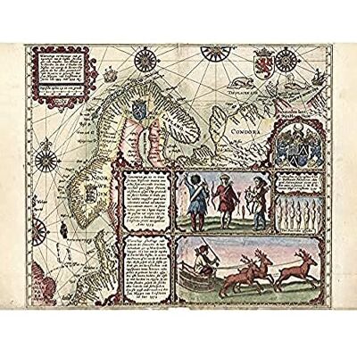 Fine Art Prints Map Linschoten 1601 North Europe Scandinavia Pictorial Unframed Wall Art Print Poster Home Decor Premium Fine Art Prints Map Linschoten 1601 North Europe Scandinavia Pictorial Unframed Wall Art Print Poster Home Decor Premium