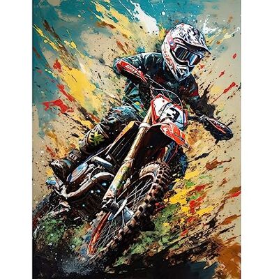 Artery8 Motocross Race Sport Driver Action Shot Painting Unframed Wall Art Print Poster Home Decor Premium Artery8 Motocross Race Sport Driver Action Shot Painting Unframed Wall Art Print Poster Home Decor Premium
