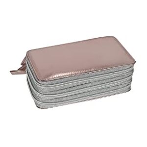 Eberhard Faber 577423 Triple Decker Rose Gold Shine Pencil Case with Zipper, Shiny, 3 Compartments, 36 Pieces Filled with Pen Loops, Desk Organiser for School, Office and University 577423 Eberhard Faber 577423 Triple Decker Rose Gold Shine Pencil Case with Zipper, Shiny, 3 Compartments, 36 Pieces Filled with Pen Loops, Desk Organiser for School, Office and University 577423
