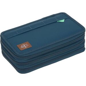 Lässig School Triple Pencil Case Filled 20 Pieces Unique Navy Lässig School Triple Pencil Case Filled 20 Pieces Unique Navy