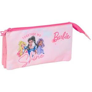 safta BARBIE – Triple Pencil Case, Children's Pencil Case, Ideal for School Children, Comfortable and Versatile, Quality and Resistance, 22 x 3 x 12 cm safta BARBIE – Triple Pencil Case, Children's Pencil Case, Ideal for School Children, Comfortable and Versatile, Quality and Resistance, 22 x 3 x 12 cm