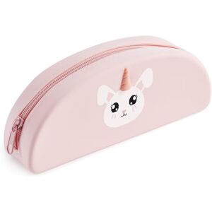 Back2Fun Miquelrius Oval Rabbit Pencil Case, 1 Compartment Case, Size 195 x 80 x 42 mm, Silicone Pencil Case, Zip Closure, Pastel Pink, Pink, 195 x 80 x 42 mm, B2F Rabbit Silicone Holder MIQUELRIUS Back2Fun Miquelrius Oval Rabbit Pencil Case, 1 Compartment Case, Size 195 x 80 x 42 mm, Silicone Pencil Case, Zip Closure, Pastel Pink, Pink, 195 x 80 x 42 mm, B2F Rabbit Silicone Holder MIQUELRIUS