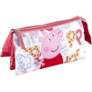 PERONA BAGS Peppa Pig Lovely Perona 59012 Triple Pencil Case, Pink, Casual PERONA BAGS Peppa Pig Lovely Perona 59012 Triple Pencil Case, Pink, Casual