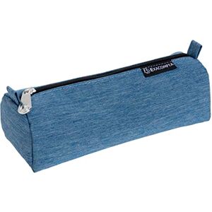 Exacompta Ref 52780E Box of 6 Round Pencil Cases Denim 500 Made of Extra Strong Polyester Fully Lined with a Flat Bottom Denim Blue, Black Jean, Pink Jean Exacompta Ref 52780E Box of 6 Round Pencil Cases Denim 500 Made of Extra Strong Polyester Fully Lined with a Flat Bottom Denim Blue, Black Jean, Pink Jean