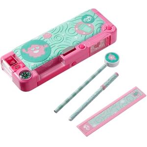 Tinc Pop-Out Compartment School Pencil Case Cool Mint Soft Green and Pink Includes Pencil with Eraser Topper, Ballpoint Pen & 15cm Ruler Secret Compartments with Push Button Tinc Pop-Out Compartment School Pencil Case Cool Mint Soft Green and Pink Includes Pencil with Eraser Topper, Ballpoint Pen & 15cm Ruler Secret Compartments with Push Button