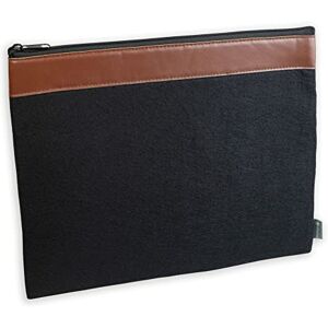 effektivo Bank Bag Felt Black Cosmetic Bag Pen Case Document Bag DIN A4 effektivo Bank Bag Felt Black Cosmetic Bag Pen Case Document Bag DIN A4