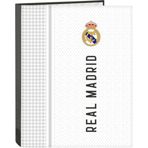 safta Real Madrid 1st Team 24/25 – Folder with 4 Rings, Ideal for Children of Different Ages, Comfortable and Versatile, Quality and Resistance, 26.5 x 33 cm, White/Grey, White/Grey, Estándar, Casual safta Real Madrid 1st Team 24/25 – Folder with 4 Rings, Ideal for Children of Different Ages, Comfortable and Versatile, Quality and Resistance, 26.5 x 33 cm, White/Grey, White/Grey, Estándar, Casual