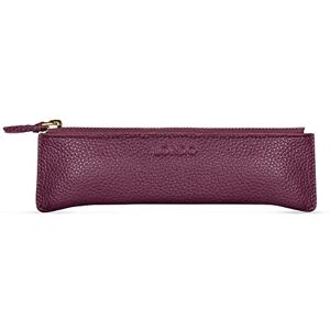 LONDO Genuine Leather Pen Case for Boys & Girls Zippered Pencil Case Classic Design Fits Pens & Pencils Damson LONDO Genuine Leather Pen Case for Boys & Girls Zippered Pencil Case Classic Design Fits Pens & Pencils Damson
