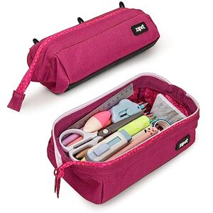 ZIPIT Lenny Pencil Case for Girls Large Capacity Pencil Pouch Pencil Bag for School, College and Office (Pink) ZIPIT Lenny Pencil Case for Girls Large Capacity Pencil Pouch Pencil Bag for School, College and Office (Pink)