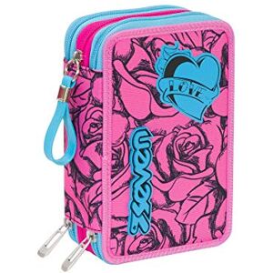 Seven Pencil case Pen bag, multicolor, Box for Stationery, Pen Pouch filled with Pens, Markers & more, Perfect for School Supplies, for Teen Girls and Boys, 3 compartments, XXL LEFLEUR Seven Pencil case Pen bag, multicolor, Box for Stationery, Pen Pouch filled with Pens, Markers & more, Perfect for School Supplies, for Teen Girls and Boys, 3 compartments, XXL LEFLEUR