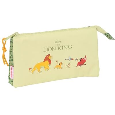 safta Mufasa – Triple Pencil Case, Children's Pencil Case, Ideal for School-Aged Children, Comfortable and Versatile, Quality and Resistance, 22 x 3 x 12 cm, Green/Beige, Green Beige, Estándar, safta Mufasa – Triple Pencil Case, Children's Pencil Case, Ideal for School-Aged Children, Comfortable and Versatile, Quality and Resistance, 22 x 3 x 12 cm, Green/Beige, Green Beige, Estándar,