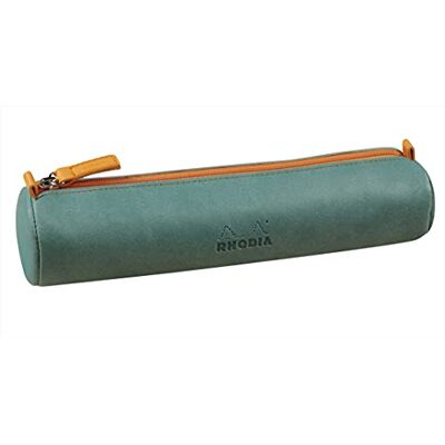 Rhodiarama Round Faux Leather Toiletry Bag - Orange - 5x21.5 cm Rhodiarama Round Faux Leather Toiletry Bag - Orange - 5x21.5 cm