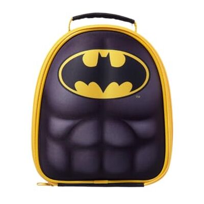 HOX Batman 3D Torso Kids Insulated Lunch Bag – DC Comics Superhero Lunchbox with Thermal Lining, Zip Closure, Carry Handle & Name Tag – School Packed Lunch Bag HOX Batman 3D Torso Kids Insulated Lunch Bag – DC Comics Superhero Lunchbox with Thermal Lining, Zip Closure, Carry Handle & Name Tag – School Packed Lunch Bag