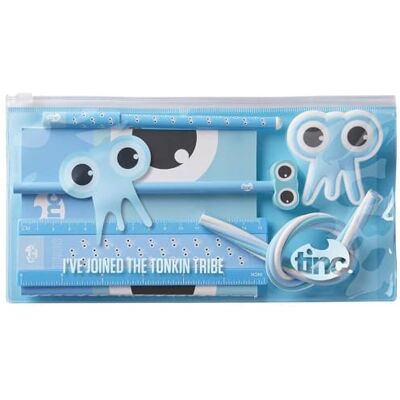 Tinc Tonkin Tribal Stationery Starter Pack for Kids Includes A6 Lined Notebook, Pen, Pencil, Scented Eraser, Sharpener and Scented Bendy 15cm Ruler Gift Set Blue 6 Count (Pack of 1), GFSE31PK Tinc Tonkin Tribal Stationery Starter Pack for Kids Includes A6 Lined Notebook, Pen, Pencil, Scented Eraser, Sharpener and Scented Bendy 15cm Ruler Gift Set Blue 6 Count (Pack of 1), GFSE31PK