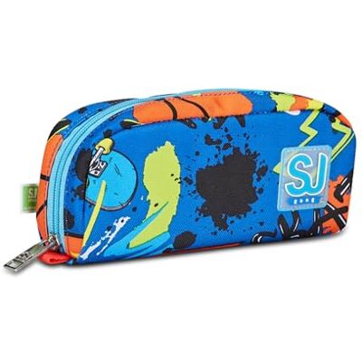 SJ Gang School Pen Holder, Blue, TrickyLed, Pouch with Single Compartment for Pens, Backpack Accessories, Medium, Top, Child, Blue, Taglia Unica, Modern SJ Gang School Pen Holder, Blue, TrickyLed, Pouch with Single Compartment for Pens, Backpack Accessories, Medium, Top, Child, Blue, Taglia Unica, Modern