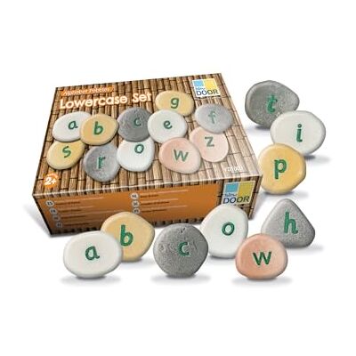 Yellow Door Lowercase Alphabet Pebbles ABC Spelling Letter Stones Educational Toy For Kids Age 2 3 4 5 Durable Outdoor Learning Set Of 26 Phonics And CVC Words Literacy Yellow Door Lowercase Alphabet Pebbles ABC Spelling Letter Stones Educational Toy For Kids Age 2 3 4 5 Durable Outdoor Learning Set Of 26 Phonics And CVC Words Literacy