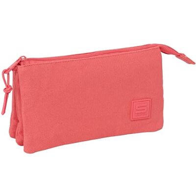 safta BASIC MARSALA – Triple Pencil Case, Children's Pencil Case, Ideal for School Age Children, Comfortable and Versatile, Quality and Resistance, 22 x 3 x 12 cm safta BASIC MARSALA – Triple Pencil Case, Children's Pencil Case, Ideal for School Age Children, Comfortable and Versatile, Quality and Resistance, 22 x 3 x 12 cm