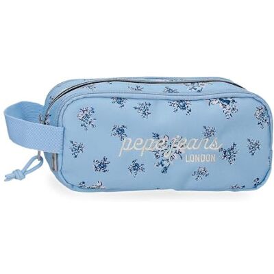 Pepe Jeans Olivia Estuche Triple Blue Claro 22x10x9 cm Polyester 1,98L by Joumma Bags Pepe Jeans Olivia Estuche Triple Blue Claro 22x10x9 cm Polyester 1,98L by Joumma Bags