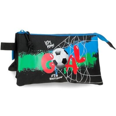 MOVOM Offside Estuche Triple Black 22x12x5 cm Polyester 1,32L MOVOM Offside Estuche Triple Black 22x12x5 cm Polyester 1,32L