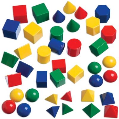 LEARNING ADVANTAGE edxeducation Mini Geometric Solids Set of 40 Multicoloured 3D Shapes Maths Manipulative For Kids Home Learning for Early Maths and Geometry LEARNING ADVANTAGE edxeducation Mini Geometric Solids Set of 40 Multicoloured 3D Shapes Maths Manipulative For Kids Home Learning for Early Maths and Geometry