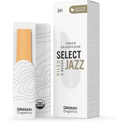 D'Addario Organic Select Jazz Filed Tenor Sax Reeds 3 Hard, 5-Pack Organic Select Jazz tenor sax reeds deliver focused tone, flexible response, strong projection and consistent jazz performan. D'Addario Organic Select Jazz Filed Tenor Sax Reeds 3 Hard, 5-Pack Organic Select Jazz tenor sax reeds deliver focused tone, flexible response, strong projection and consistent jazz performan.