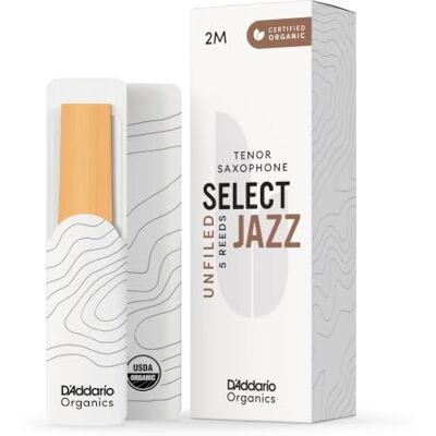 D'Addario Organic Select Jazz Unfiled Tenor Sax Reeds 2 Medium, 5-Pack Organic Select Jazz Unfiled tenor sax reeds deliver rich tone, flexible response, strong projection and consistent jazz play. D'Addario Organic Select Jazz Unfiled Tenor Sax Reeds 2 Medium, 5-Pack Organic Select Jazz Unfiled tenor sax reeds deliver rich tone, flexible response, strong projection and consistent jazz play.