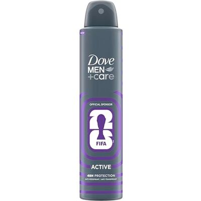 Dove Men+Care Active Anti-Perspirant Aerosol deodorant spray with ¼ moisturising cream for 48h protection + care 6x 200 ml Dove Men+Care Active Anti-Perspirant Aerosol deodorant spray with ¼ moisturising cream for 48h protection + care 6x 200 ml