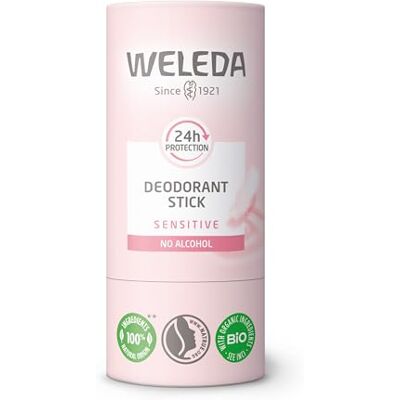 WELEDA Deodorant Stick Sensitive, gentle formula, alcohol & aluminium free, 24hr long-lasting protection, natural essential oils, vegan, sustainable plastic-free packaging, 50g WELEDA Deodorant Stick Sensitive, gentle formula, alcohol & aluminium free, 24hr long-lasting protection, natural essential oils, vegan, sustainable plastic-free packaging, 50g
