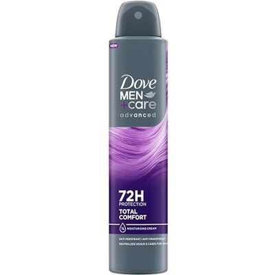 Dove Men+Care Advanced Total Comfort Anti-Perspirant Aerosol deodorant spray with ¼ moisturising cream for 72-hour protection + skincare 6x 200 ml Dove Men+Care Advanced Total Comfort Anti-Perspirant Aerosol deodorant spray with ¼ moisturising cream for 72-hour protection + skincare 6x 200 ml