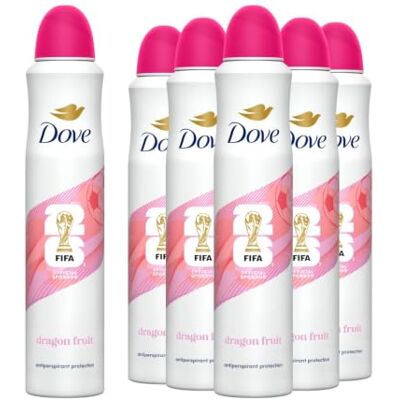 Dove FIFA Limited Edition Advanced Care Dragon Fruit Anti-Perspirant Aerosol 6x 200 ml Dove FIFA Limited Edition Advanced Care Dragon Fruit Anti-Perspirant Aerosol 6x 200 ml