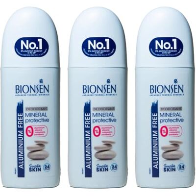 Bionsen Mineral Protective Pump Spray Deodorant, 0 Percent Aluminum, Paraben Free, All-Day Freshness for Sensitive Skin, 100ml, 3 Pack Bionsen Mineral Protective Pump Spray Deodorant, 0 Percent Aluminum, Paraben Free, All-Day Freshness for Sensitive Skin, 100ml, 3 Pack