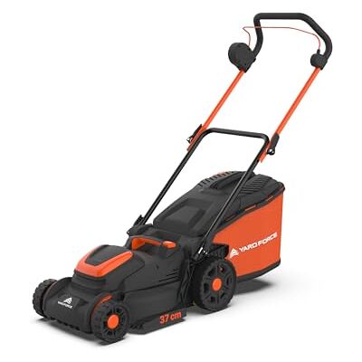 Yard Force 40V 37cm Cordless Lawn Mower, Brushless Motor with Rear Roller for Striped Lawn, 40L Grass Box, 7 Cutting Heights (25–75mm), Battery & Charger Included Yard Force 40V 37cm Cordless Lawn Mower, Brushless Motor with Rear Roller for Striped Lawn, 40L Grass Box, 7 Cutting Heights (25–75mm), Battery & Charger Included