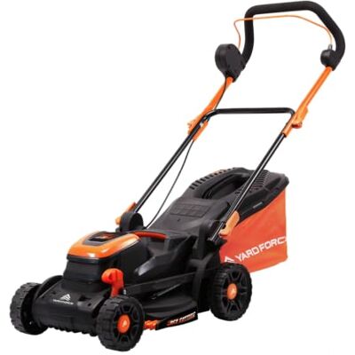 Yard Force 40V 34cm Cordless Lawn Mower, Brushless Motor with Rear Roller for Striped Lawn, 35L Grass Box, 6 Cutting Heights, Battery & Charger Included, Ideal for Small to Medium Gardens Yard Force 40V 34cm Cordless Lawn Mower, Brushless Motor with Rear Roller for Striped Lawn, 35L Grass Box, 6 Cutting Heights, Battery & Charger Included, Ideal for Small to Medium Gardens