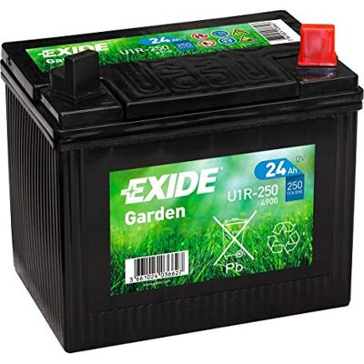 Exide U1R-250 (4900) 895 12v 24ah Garden BATTERY for MINI TRACTOR, RIDE ON MOWER 2 Years Warranty Exide U1R-250 (4900) 895 12v 24ah Garden BATTERY for MINI TRACTOR, RIDE ON MOWER 2 Years Warranty