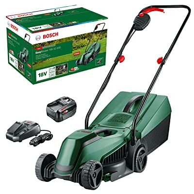 Bosch EasyMower 18V-32-200 Cordless Lawnmower (1x 4.0 Ah Battery, 18 Volt System, Cutting Circle Diameter: 32 cm, in Box) Bosch EasyMower 18V-32-200 Cordless Lawnmower (1x 4.0 Ah Battery, 18 Volt System, Cutting Circle Diameter: 32 cm, in Box)