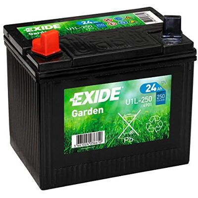 Exide U1L-250 (4901) 896 12V 24AH Garden BATTERY for Ride on Lawn Mower, Tractor 2 Years Warranty Exide U1L-250 (4901) 896 12V 24AH Garden BATTERY for Ride on Lawn Mower, Tractor 2 Years Warranty
