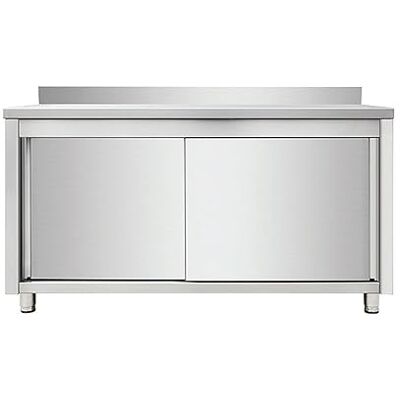 Stalwart Commercial worktop Floor Cupboard Sliding Doors Stainless Steel Width 1200mm Depth 600mm DA-VTC126SL Stalwart Commercial worktop Floor Cupboard Sliding Doors Stainless Steel Width 1200mm Depth 600mm DA-VTC126SL