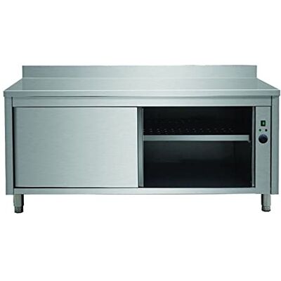 Stalwart DA-THWSR106A Professional Heated Cupboard Stainless Steel Sliding Doors Rear upstand Width 1000mm Depth 600mm Stalwart DA-THWSR106A Professional Heated Cupboard Stainless Steel Sliding Doors Rear upstand Width 1000mm Depth 600mm