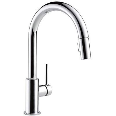 DELTA Faucet Trinsic Pull Down Kitchen Faucet Chrome Kitchen Sink Faucet with Pull Down Sprayer Magnetic Docking Spray Head 9159-DST DELTA Faucet Trinsic Pull Down Kitchen Faucet Chrome Kitchen Sink Faucet with Pull Down Sprayer Magnetic Docking Spray Head 9159-DST