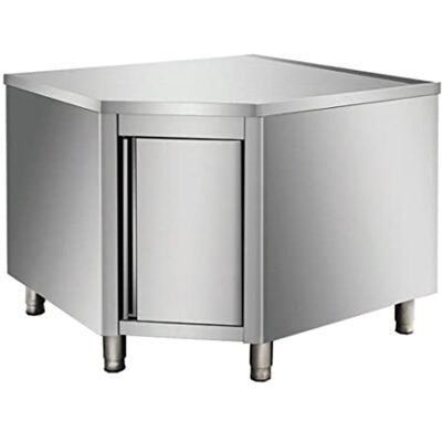 Stalwart Commercial Worktop Floor Cupboard Corner Unit Hinged Door Stainless Steel Sides 700mm DA-THESR107 Stalwart Commercial Worktop Floor Cupboard Corner Unit Hinged Door Stainless Steel Sides 700mm DA-THESR107